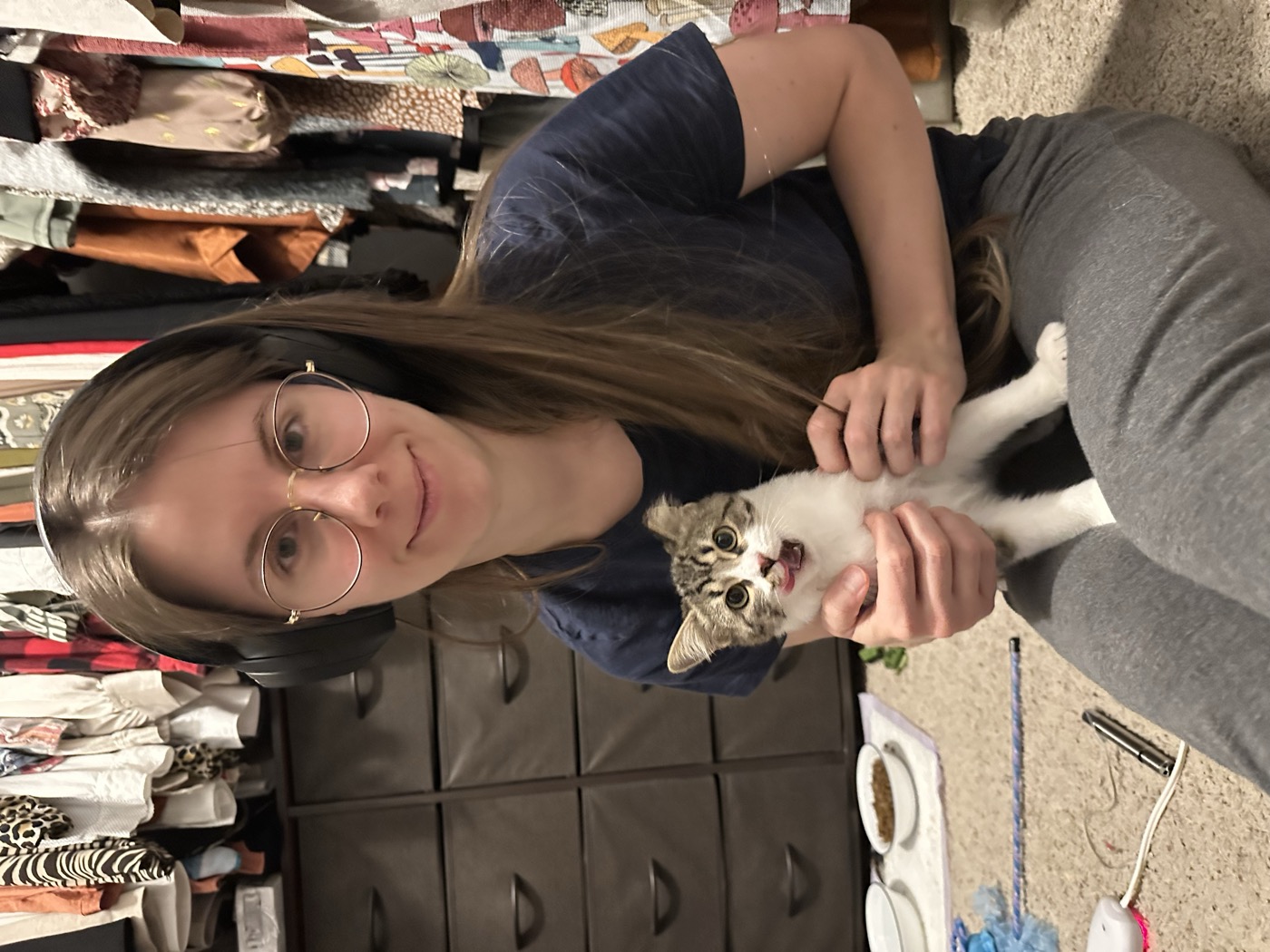 Martina Hollearn with one of her foster cats