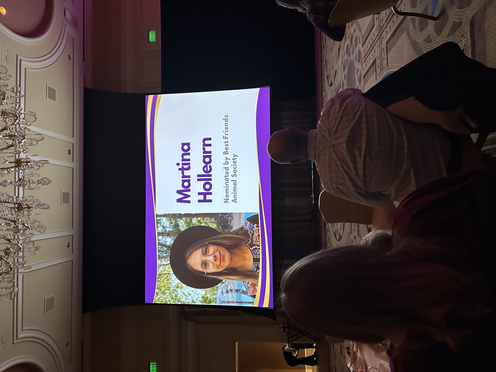 Martina Hollearn's Heart and Hands Award nomination slide at Utah Philanthropy Day